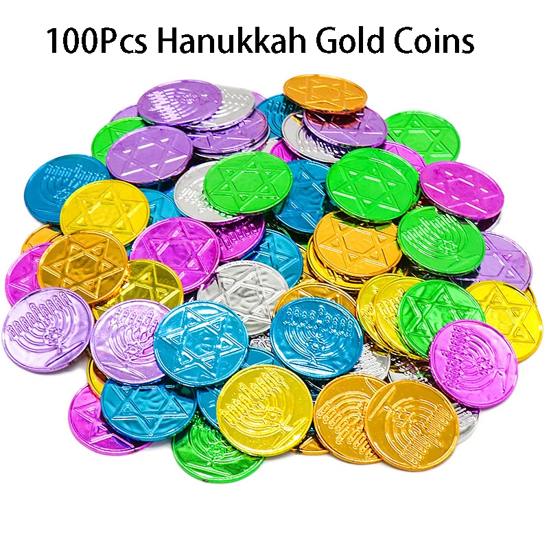 Party Games No Props - 100pcs Hanukkah Theme Chanukah Plastic Fake