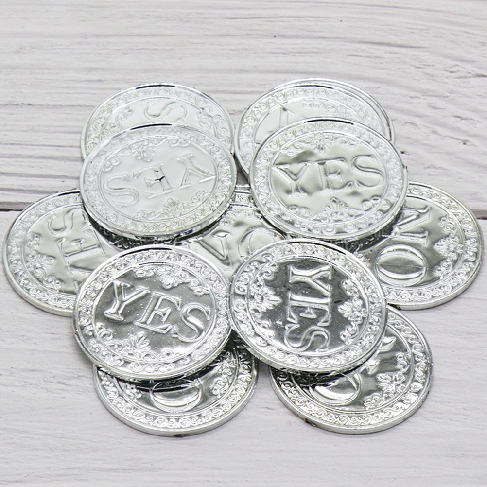 Party Games No Props - 100Pcs Plastic Yes No Coin Decision
