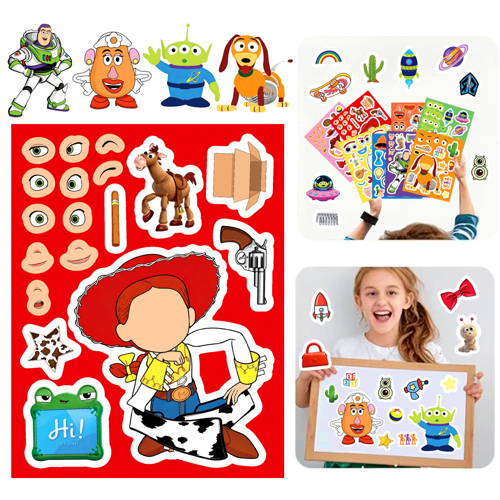 8/16Sheets Make a Face Cartoon - Party Games Kids 评论和价格