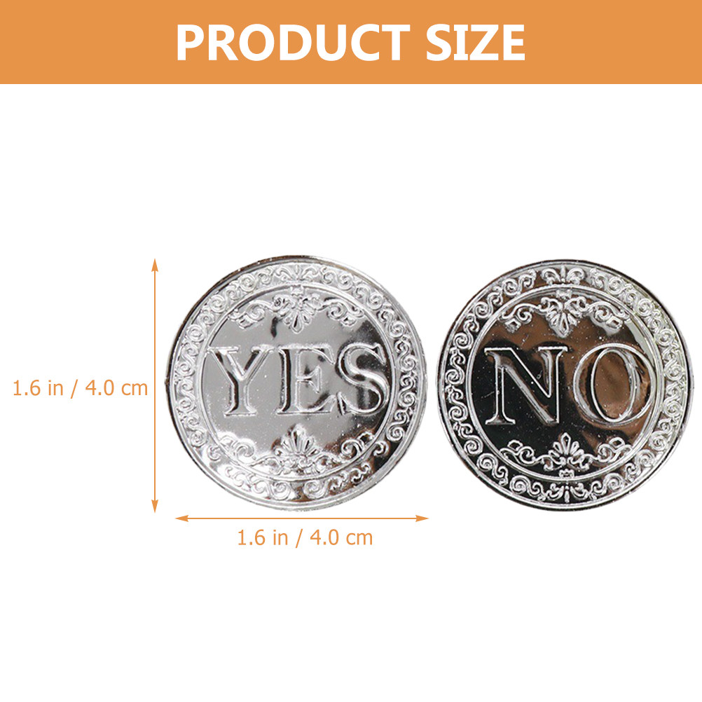 100Pcs Plastic Yes No Coin Dec - Party Games No Props 评论和价格