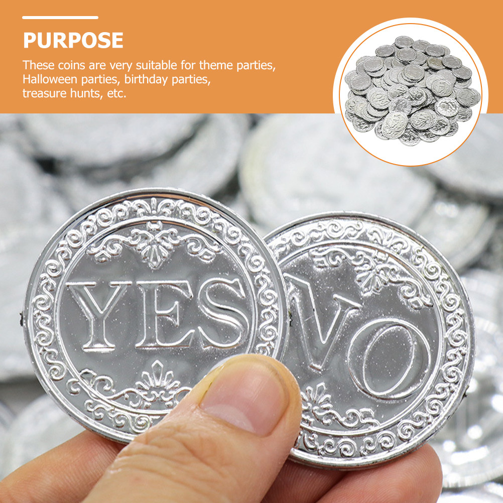 100Pcs Plastic Yes No Coin Dec - Party Games No Props 评论和价格