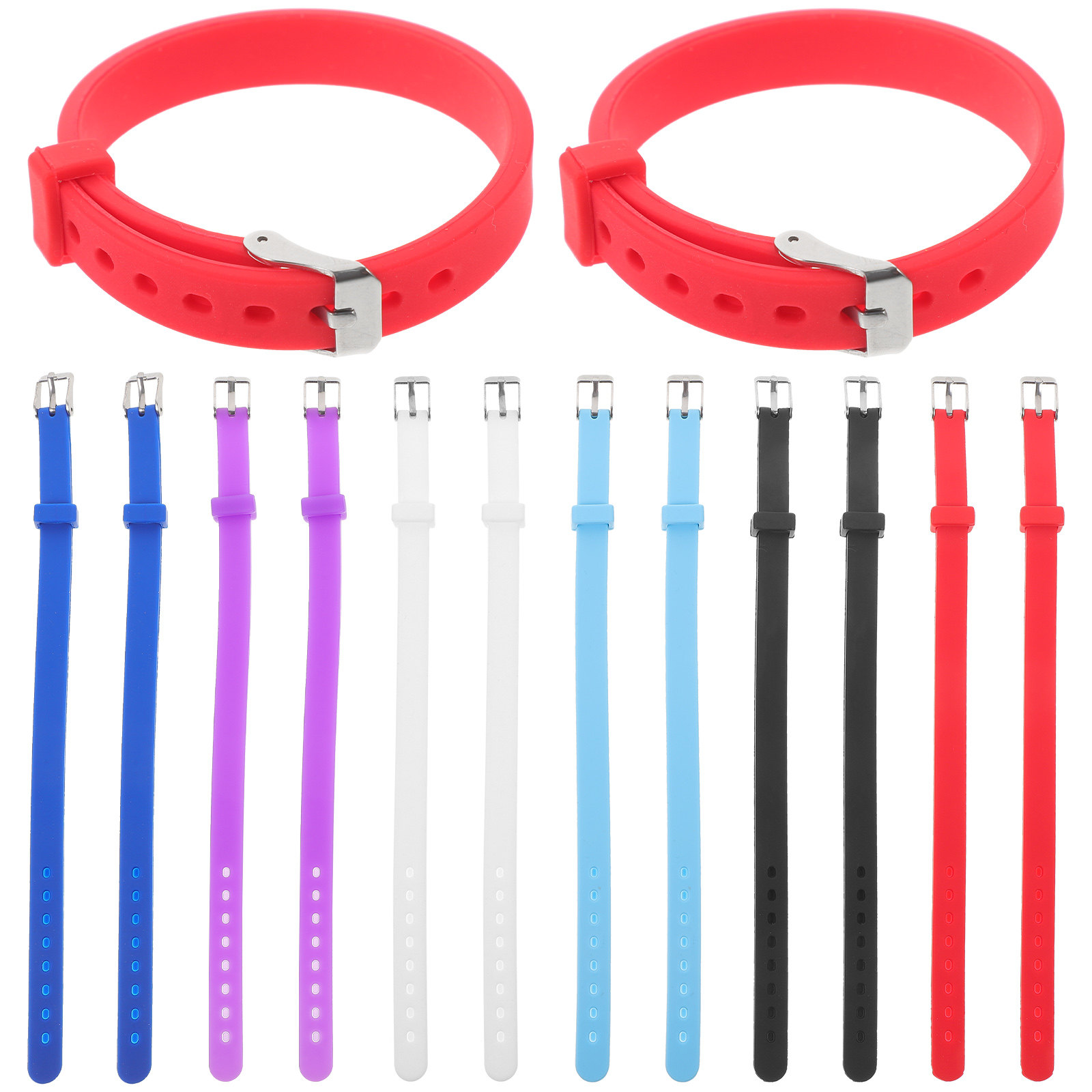 14Pcs Silicone Wristbands Soli - Party Games Kid Friendly 评论和价格